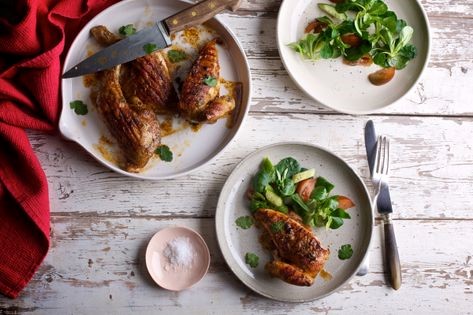 Barbecued chicken with Moroccan spices