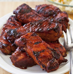 Barbecued country-style ribs