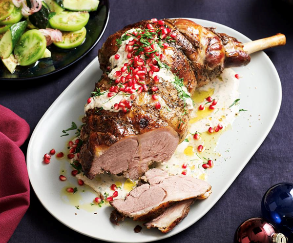 Barbecued lamb in baharat and yoghurt