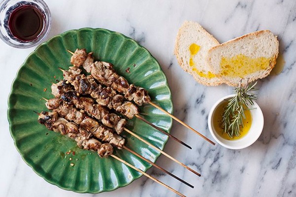Barbecued lamb skewers (Arrosticini)