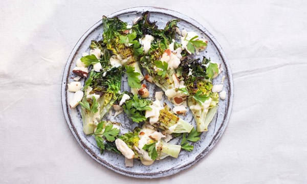 Barbecued lettuce