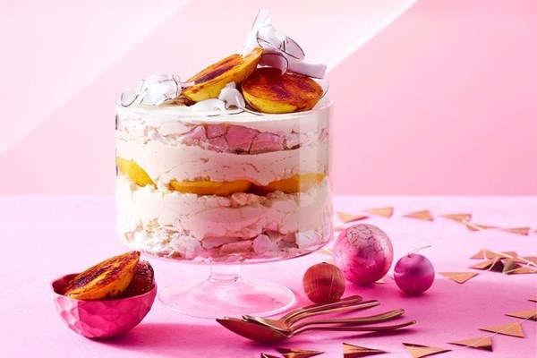 Barbecued mango trifle