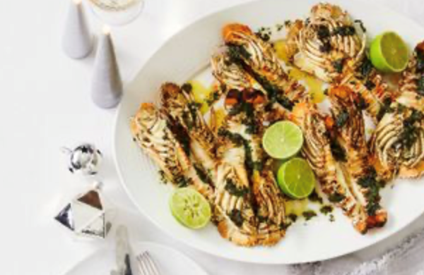 Barbecued Moreton Bay bugs with kombu butter [Tom Gorringe]