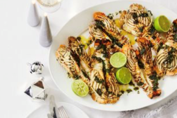 Barbecued Moreton Bay bugs with kombu butter
