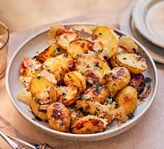 Barbecued Parmesan new potatoes with garlic & thyme