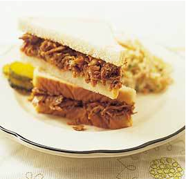 Barbecued pulled chicken