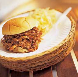 Barbecued pulled pork