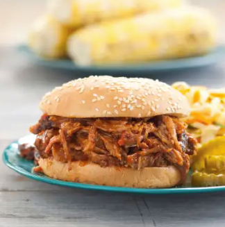 Barbecued pulled pork