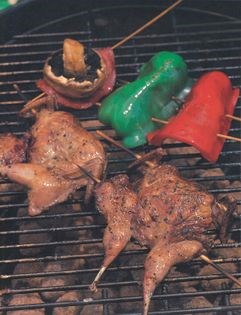 Barbecued quail