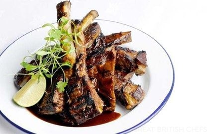 Barbecued sticky ribs
