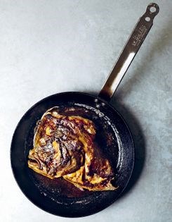 Barbecued turbot head and collar