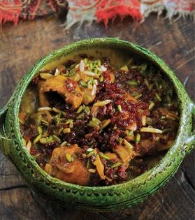 Barberry khoresh (Khoresh-e zereshk)