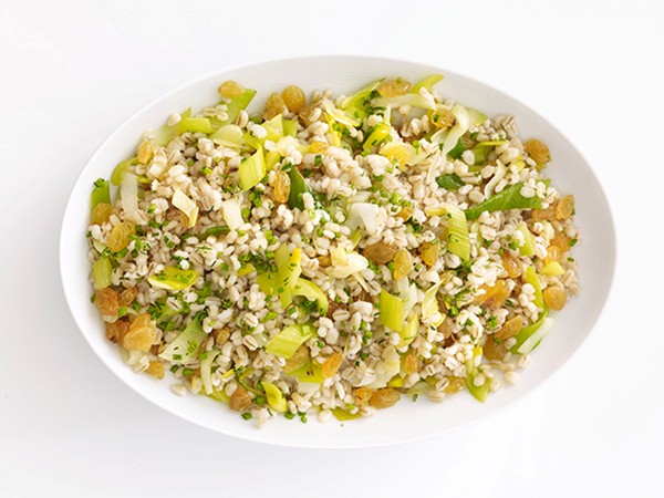 Barley-leek pilaf