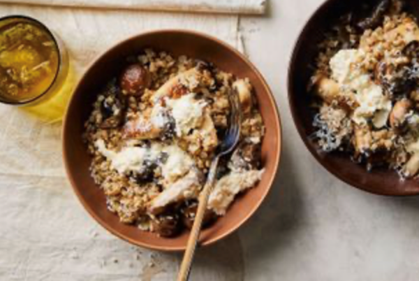 Barley mushroom risotto