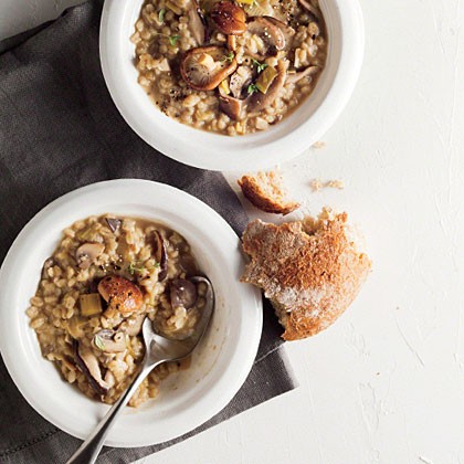 Barley risotto with wild mushrooms