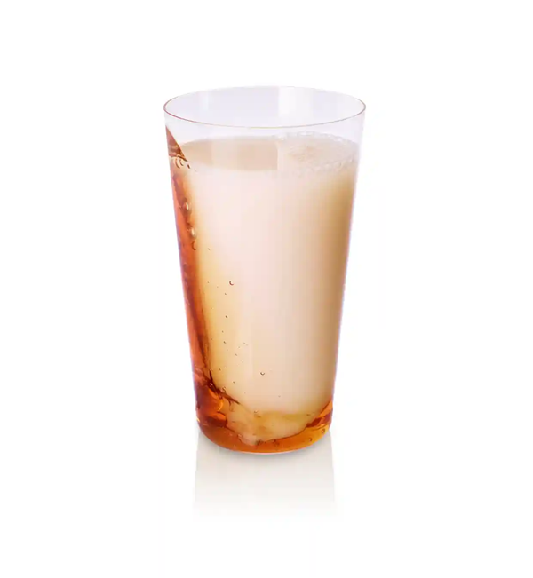 Barley water with coconut caramel