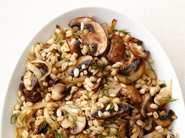 Barley with mushrooms 