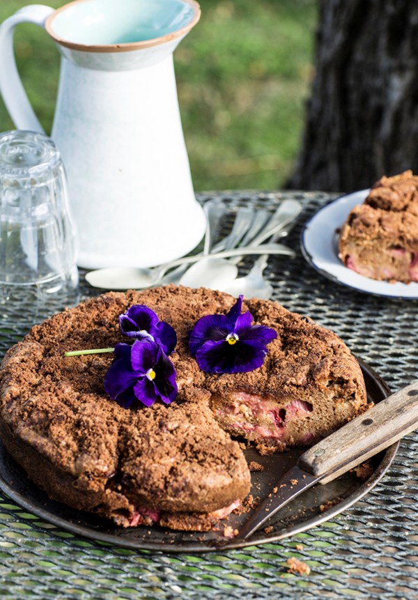 Barossa rhubarb & cinnamon cake