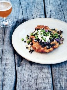 Barr schnitzel with butter sauce