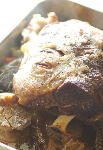 Basic five hour roast leg of lamb
