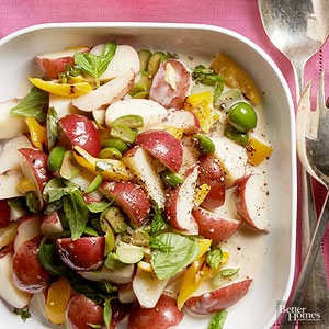 Basil & olive potatoes