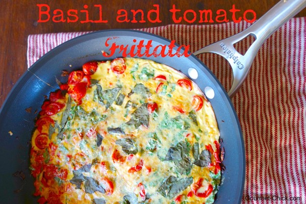 Basil and tomato frittata