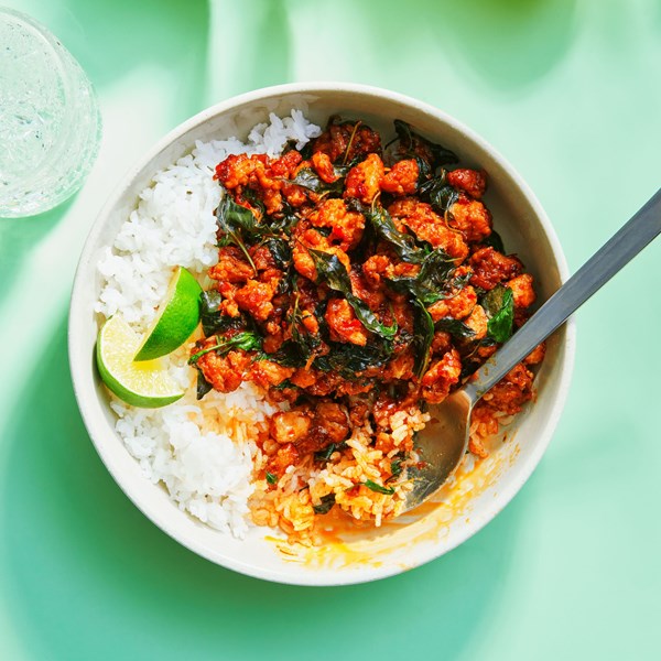 Basil chicken stir-fry