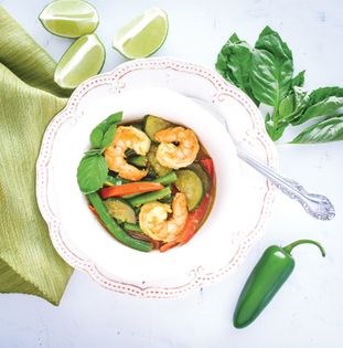 Basil-coconut curry