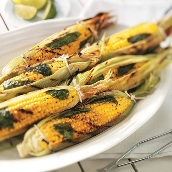 Basil corn on the cob