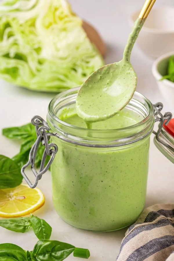 Basil green goddess dressing