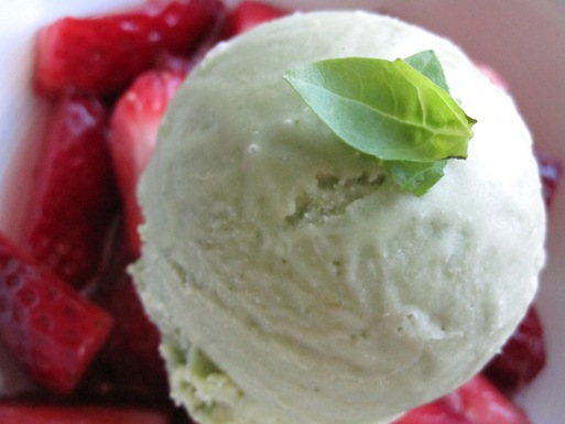 Basil ice cream