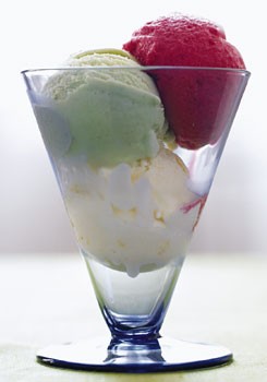 Basil ice cream