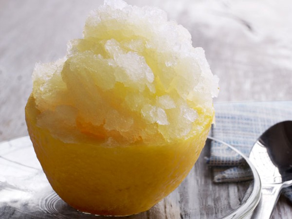 Basil-lemon ice