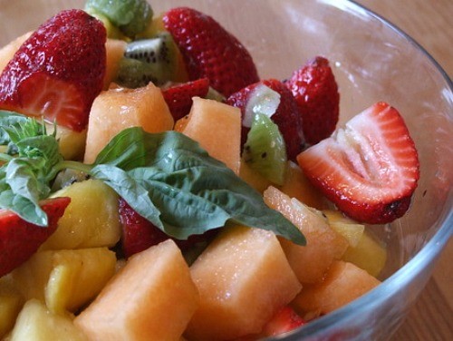 Basil-lime fruit salad