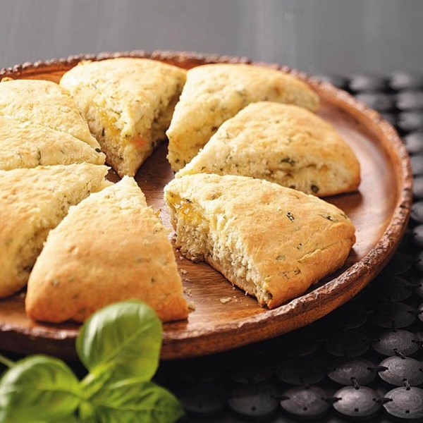 Basil marmalade scones