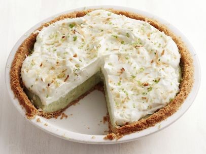 Basil-mint coconut cream pie