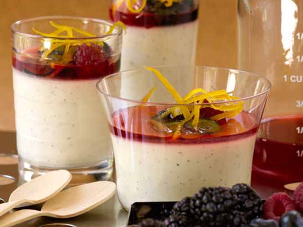 Basil panna cotta