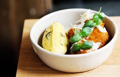 Basil polenta