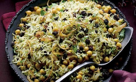Basmati & wild rice with chickpeas, currants & herbs