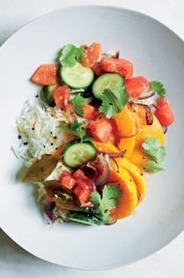 Basmati saffron rice, butternut squash, tomato, cucumber and tamarind