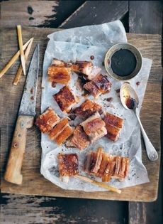 Basque pork belly pintxos with sherry vinegar & quince glaze