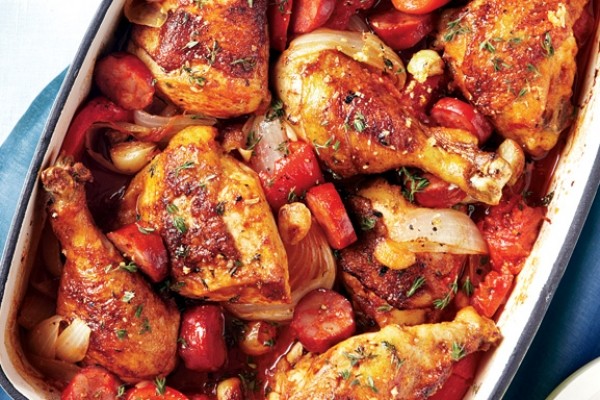 Basque roast chicken