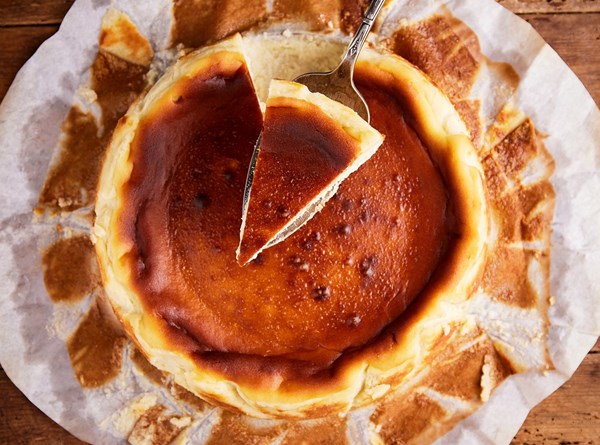 Basque-style cheesecake