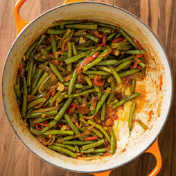 Basque-style green beans