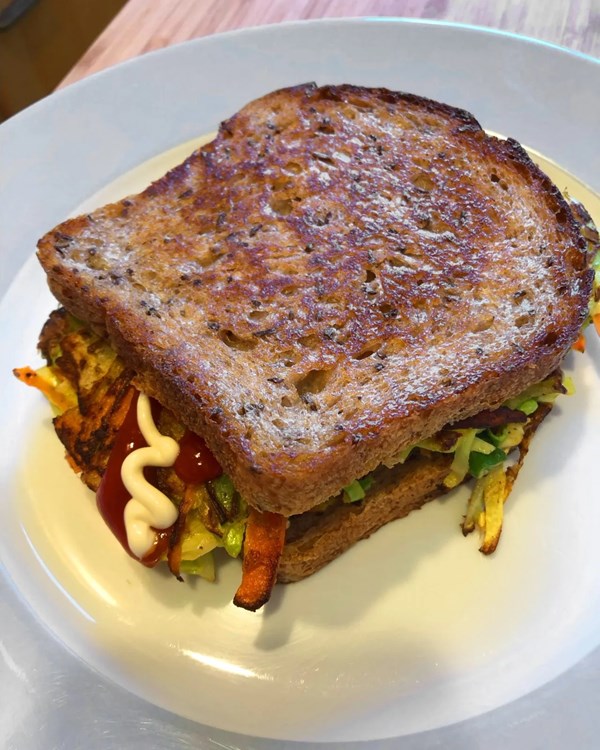 Bastardized Korean-style street toast