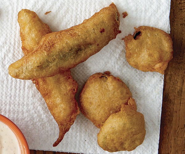 Battered and deep-fried pickles