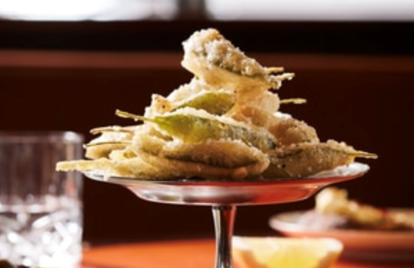 Battered and fried sage