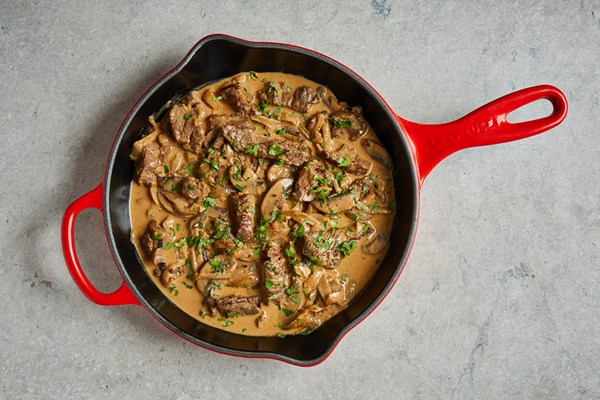 Bavette beef Stroganoff