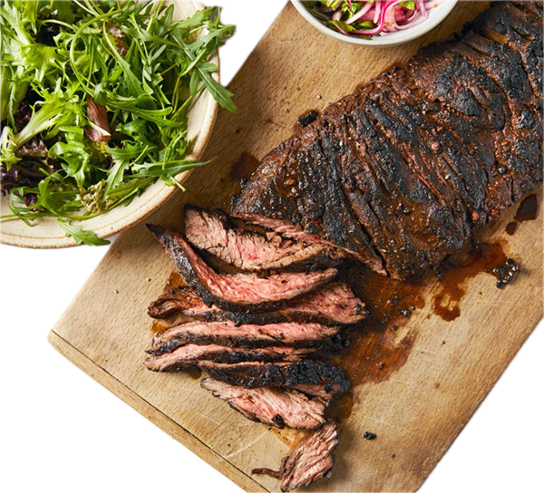 Bavette steak with mole marinade 