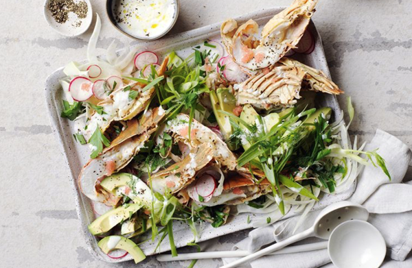 Bay lobster with fennel and finger lime salad